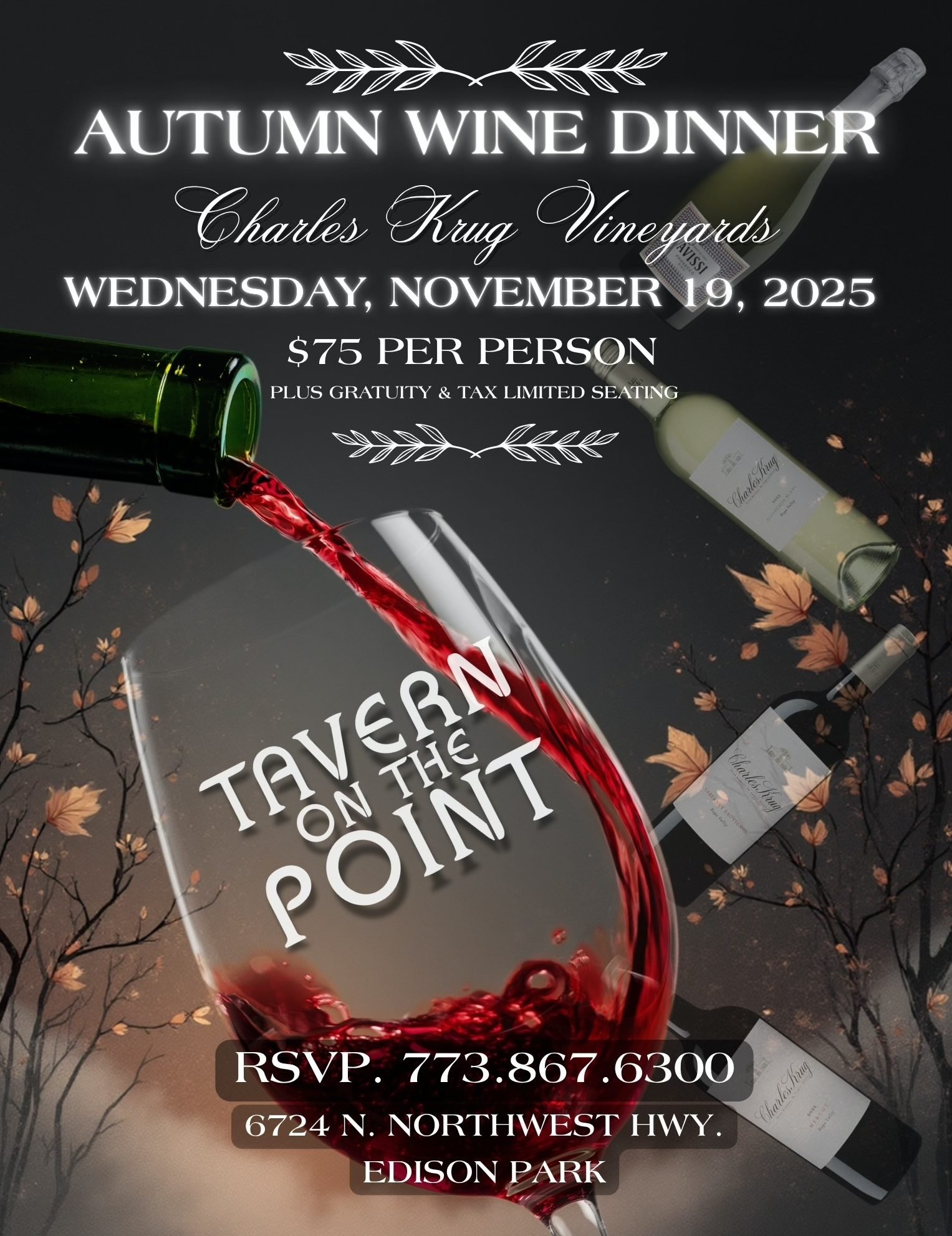 Wine dinner Edison Park