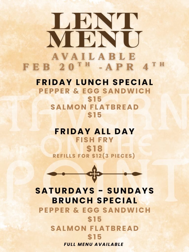 Tavern lent menu edison park