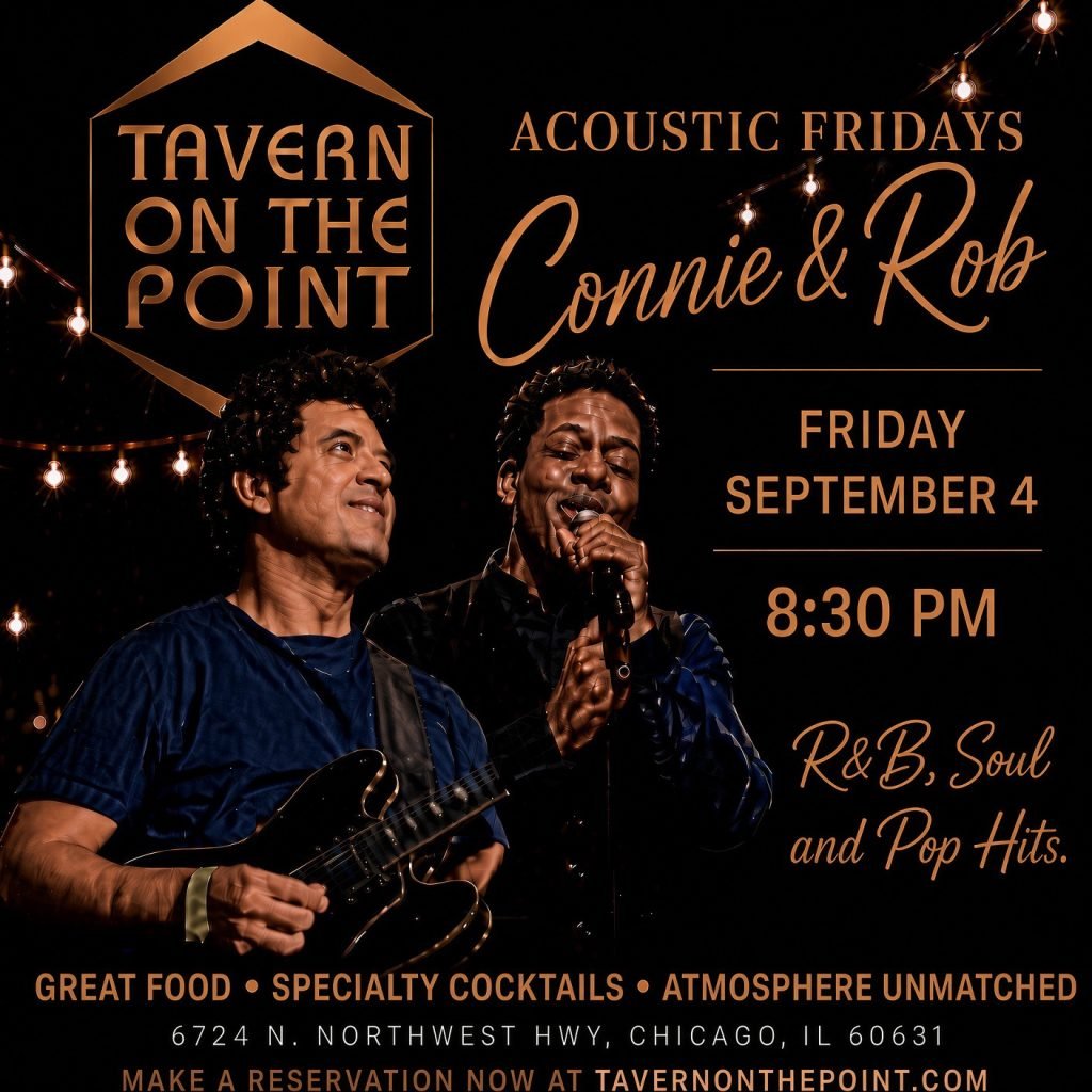 Connie and Rob acoustic performance at Tavern on the Point on September 4, 2026 at 8:30 PM