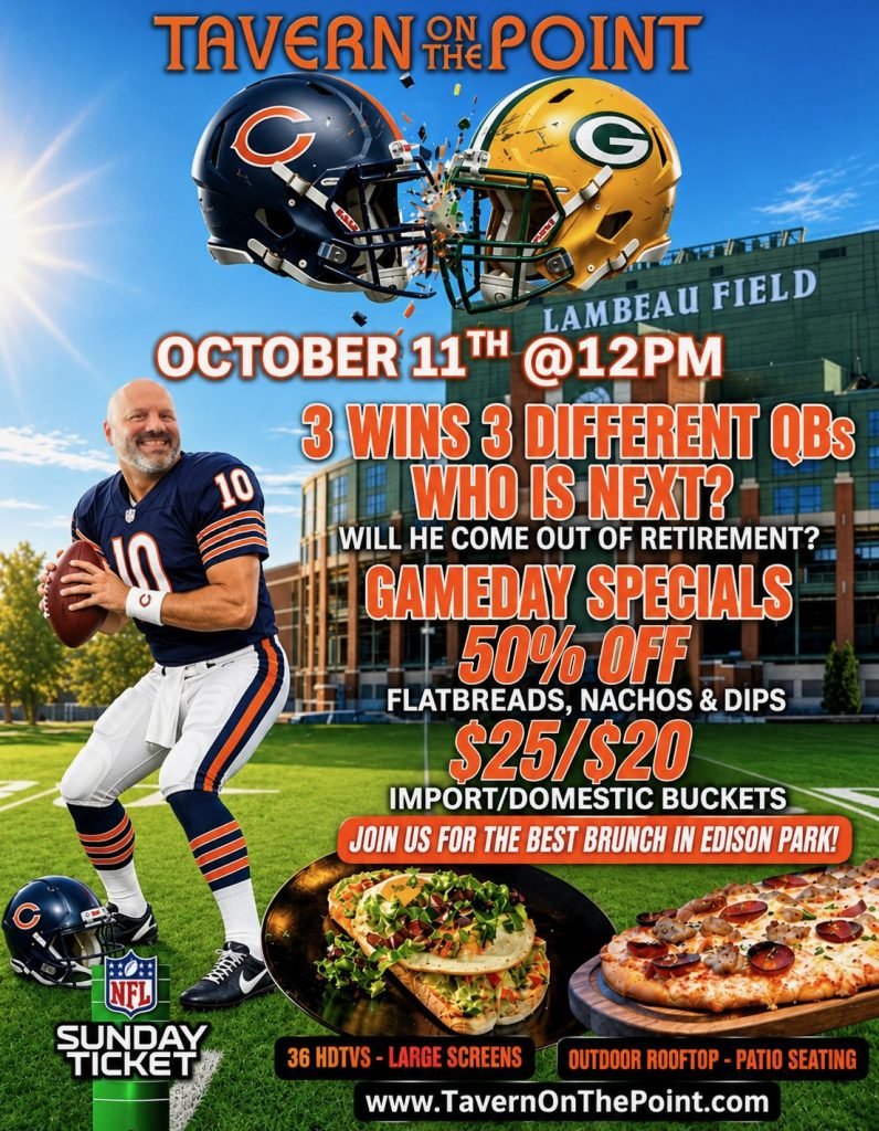 Chicago Bears vs. Green Bay Packers watch party at Tavern on the Point on October 11, 2026