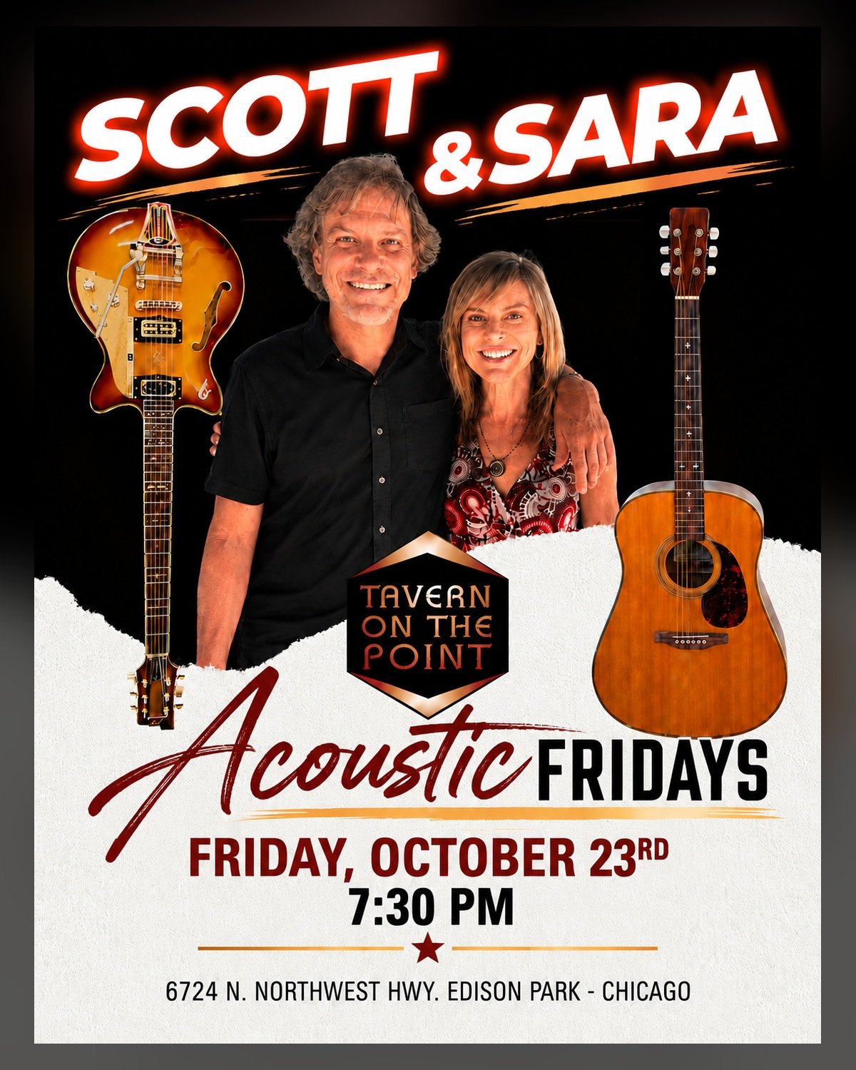 Scott and Sara Acoustic Fridays at Tavern on the Point on October 23, 2026